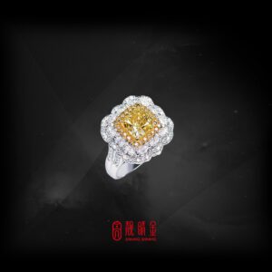 GIA3.02克拉黃彩鑽戒指（珍藏品，請來電洽詢）